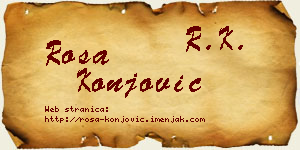 Rosa Konjović vizit kartica